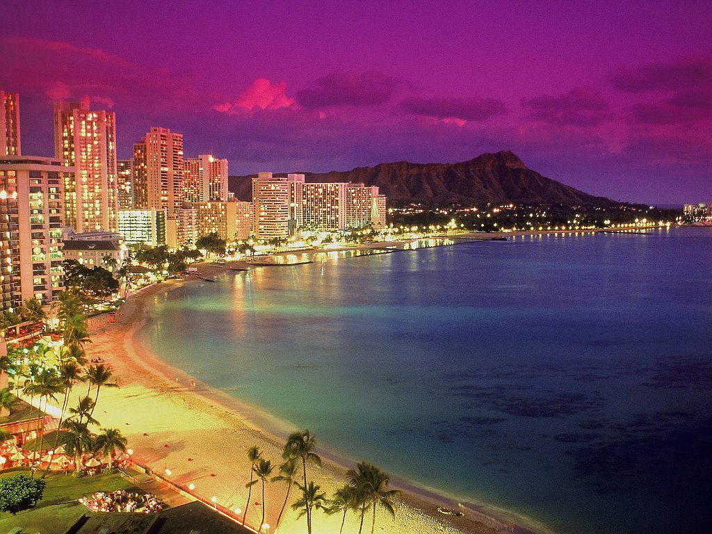 Waikiki at Dusk, Hawaii